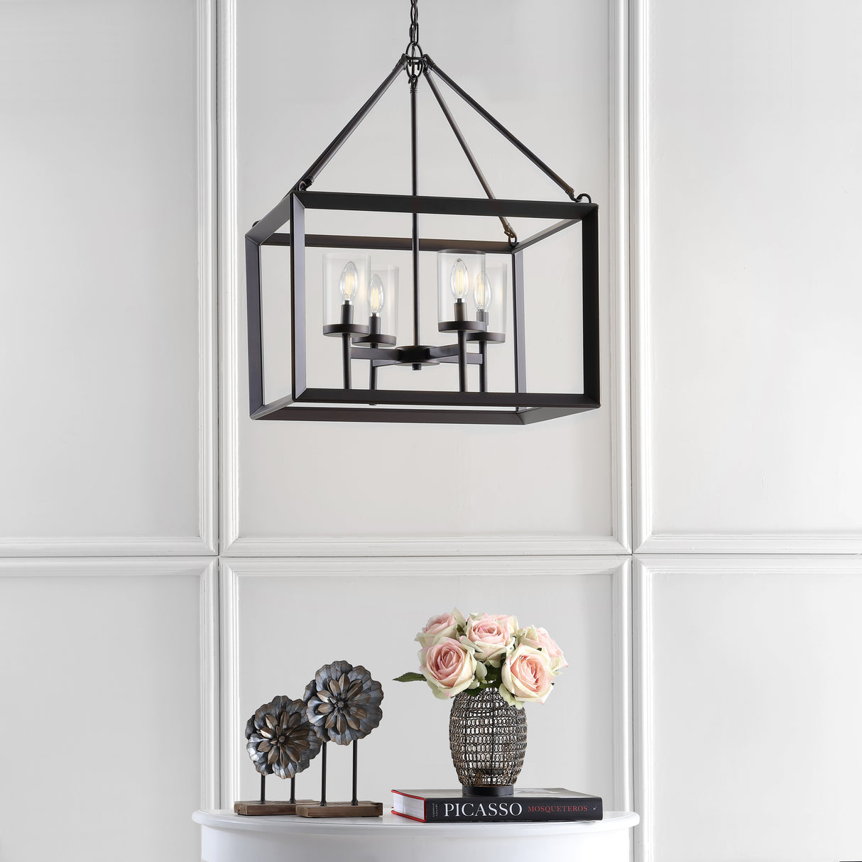 Anna 4-light Metal/Glass LED Pendant