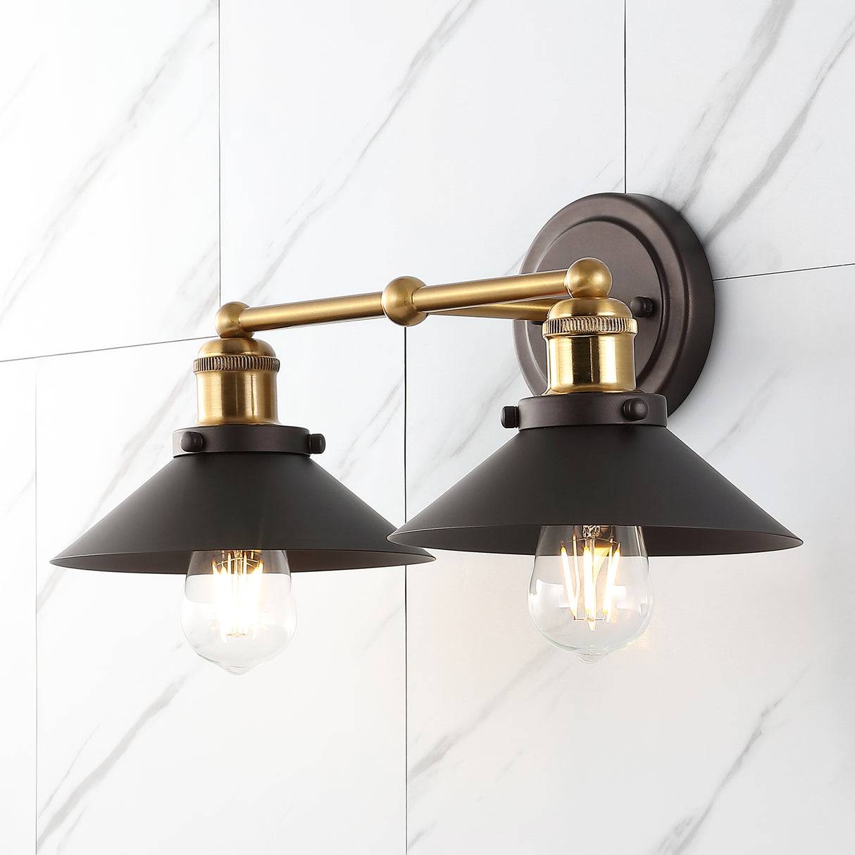 July 2-light Metal Vanity Light