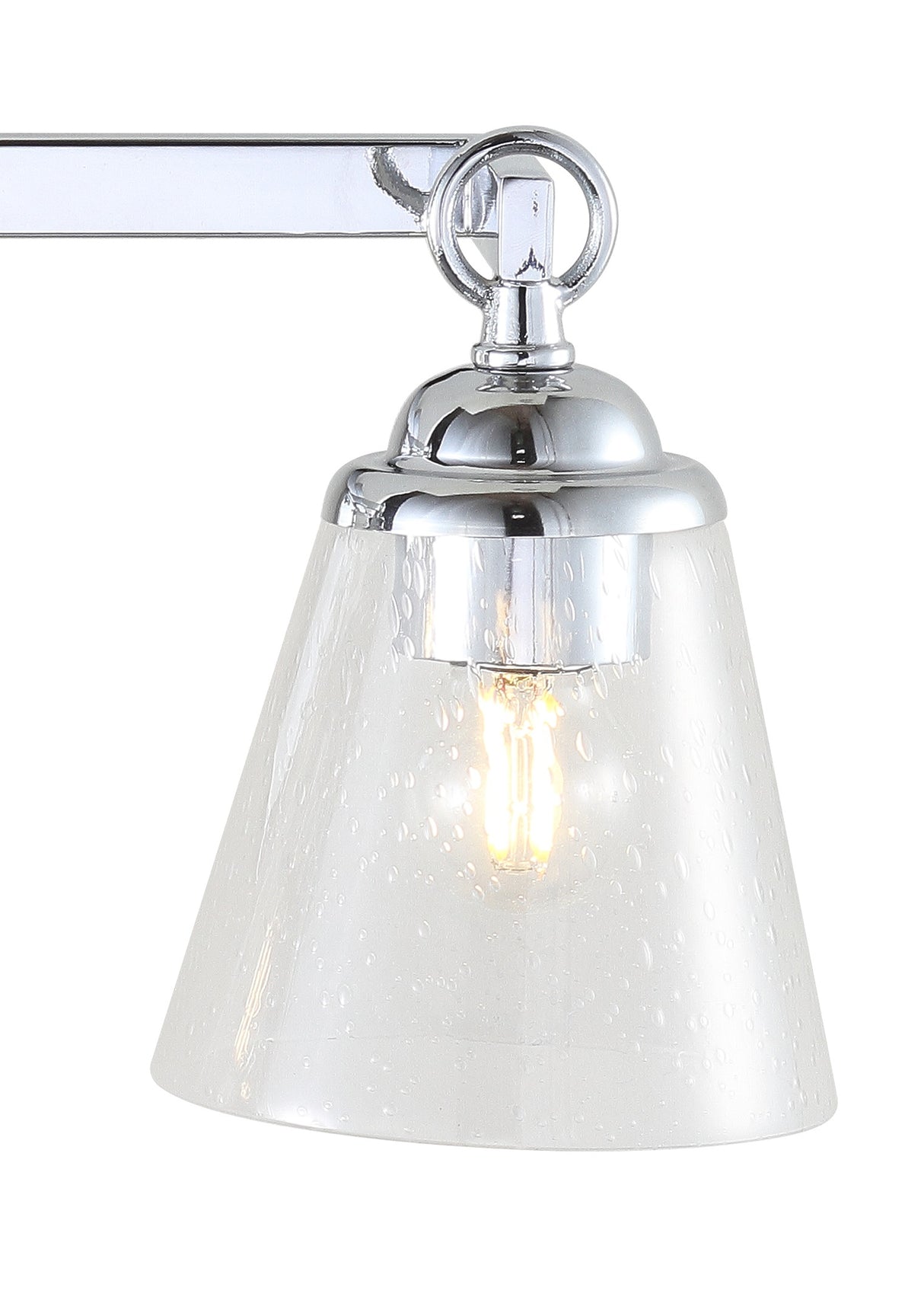 Marion 2-Light Hurricane Metal/Seeded Glass LED Vanity Light