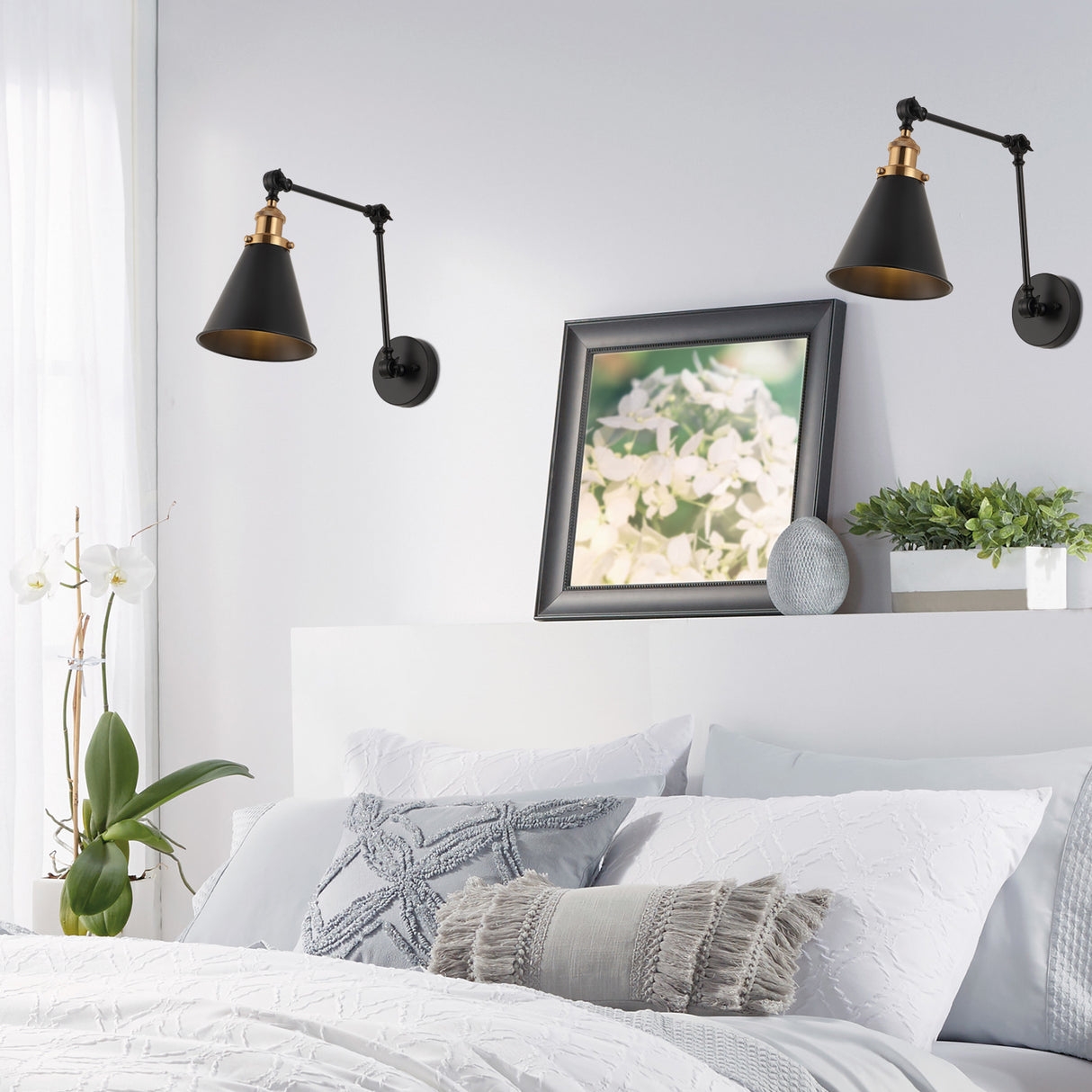 Rover Adjustable Classic Glam Arm Metal LED Wall Sconce