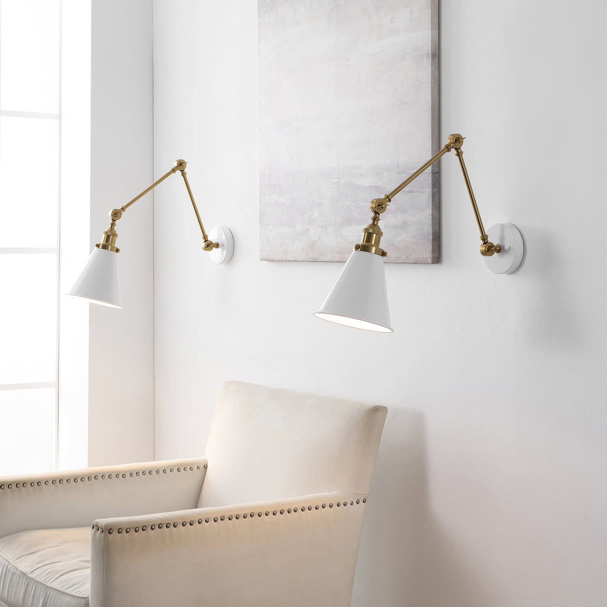 Rover-Classic-Industrial-Metal-Adjustable-Arm-LED-Wall-Sconce-(Set-of-2)-Wall-Sconces