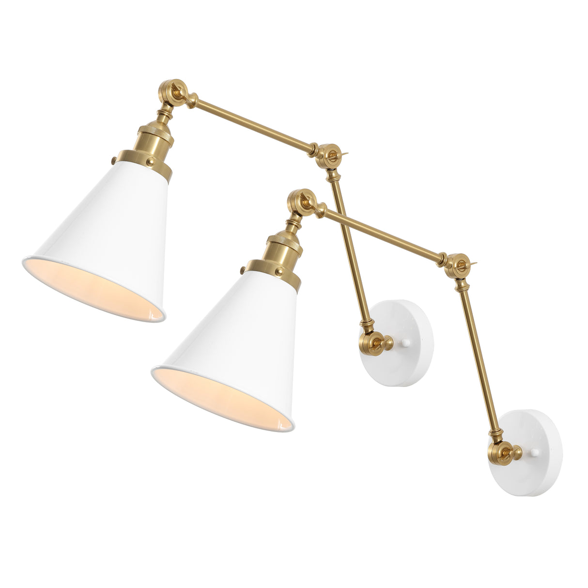 Rover Classic Industrial Metal Adjustable Arm LED Wall Sconce (Set of 2)