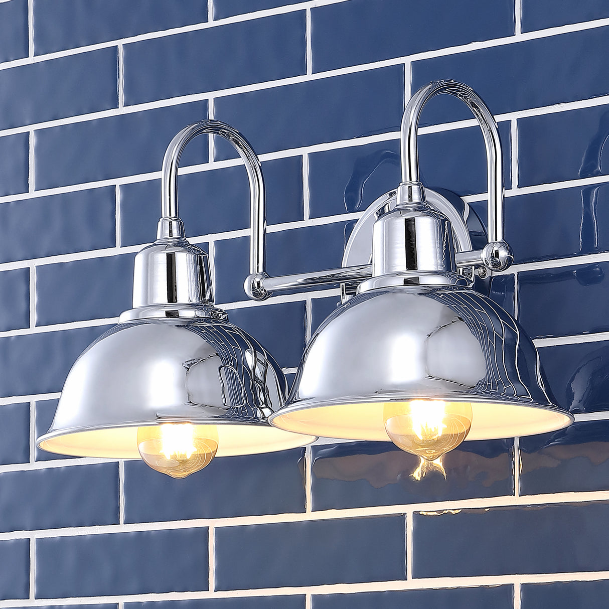 Frisco 2-Light Farmhouse Industrial Iron LED Vanity
