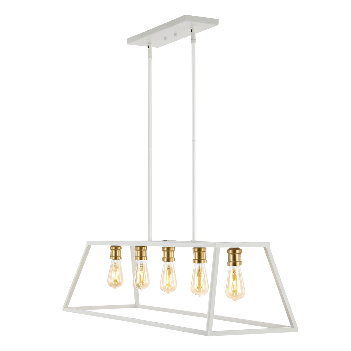 Floyd 5-Light Bohemian Farmhouse Iron Adjustable LED Pendant