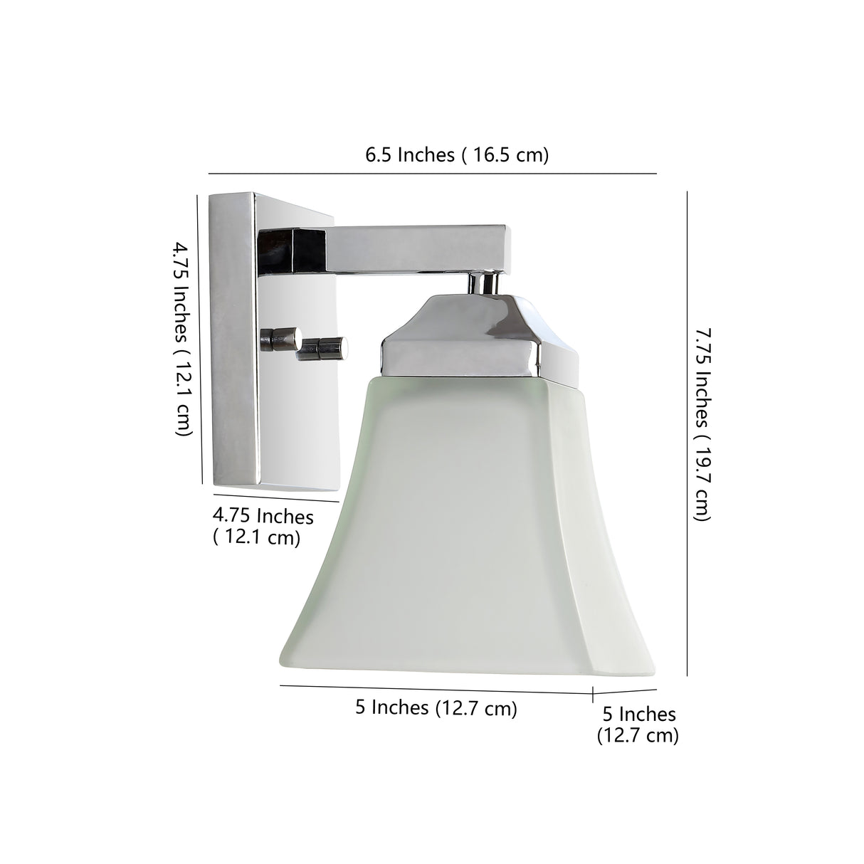 Staunton 1-Light Iron/Glass Modern Cottage LED Vanity Light