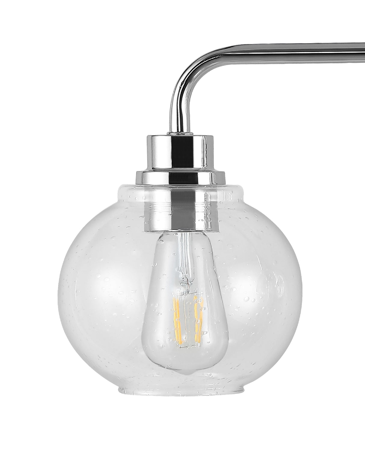 Sandrine 4-Light Iron/Seeded Glass Cottage Rustic LED Vanity Light