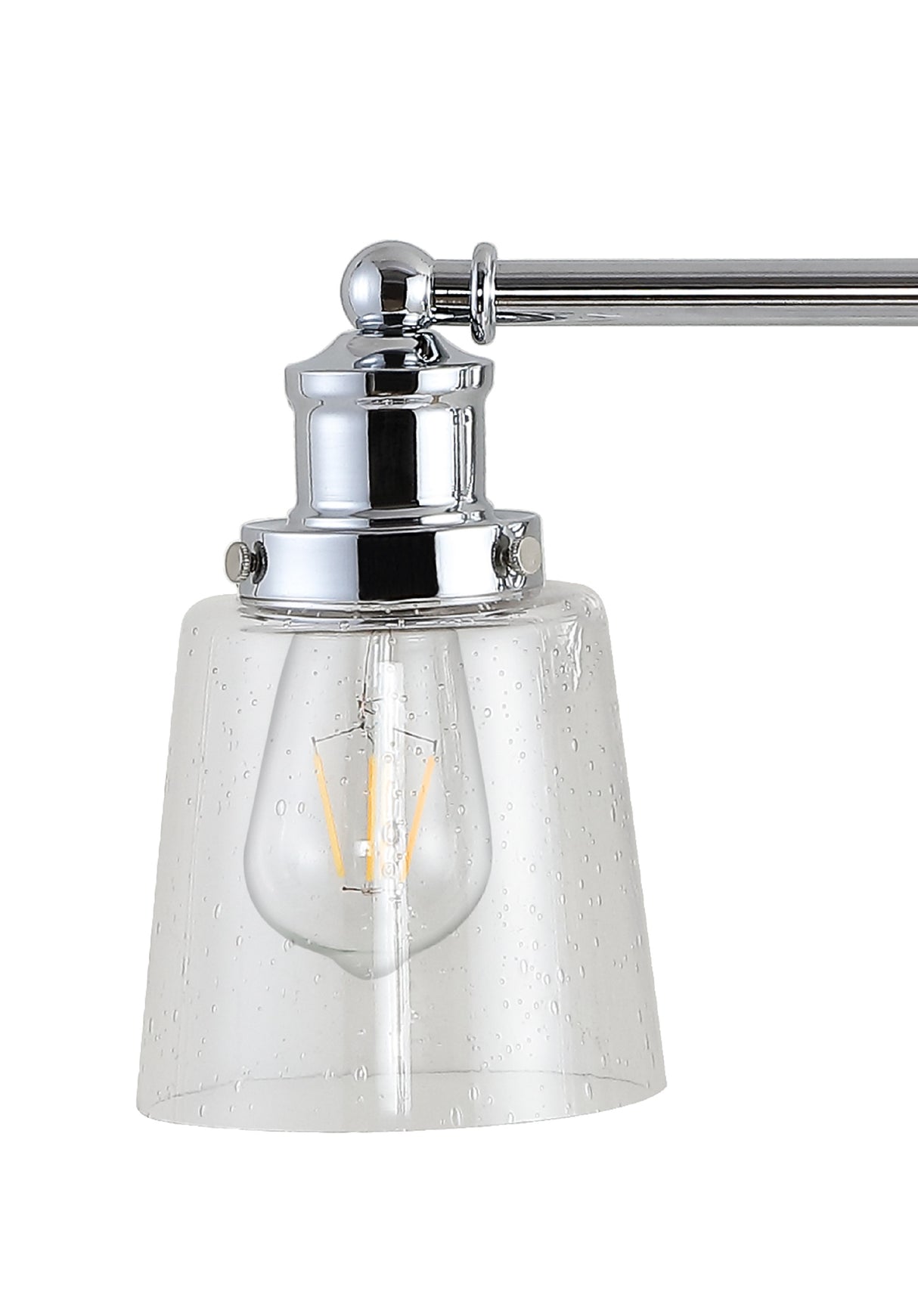 Beverly 4-Light Iron/Seeded Glass Classic Cottage LED Vanity Light