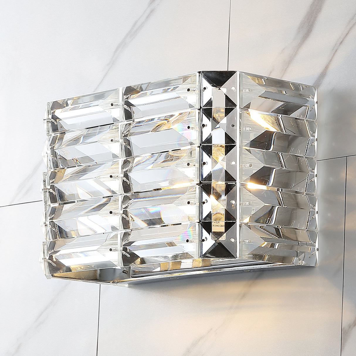 Evelyn 1-Light Iron/Crystal Glam Modern LED Vanity Light