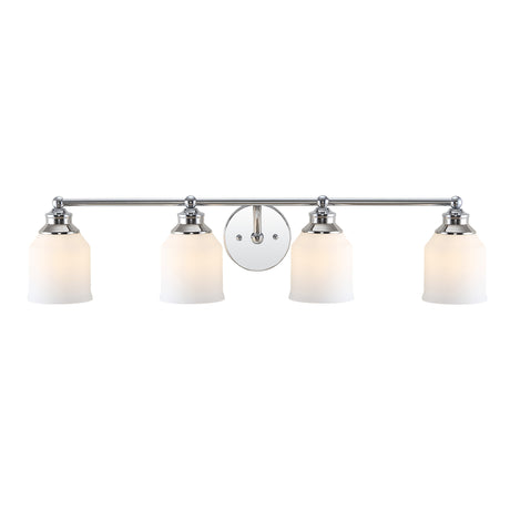 Lydia-4-Light-Iron/Frosted-Glass-Farmhouse-Cottage-LED-Vanity-Light-Bathroom-Vanity-Lights