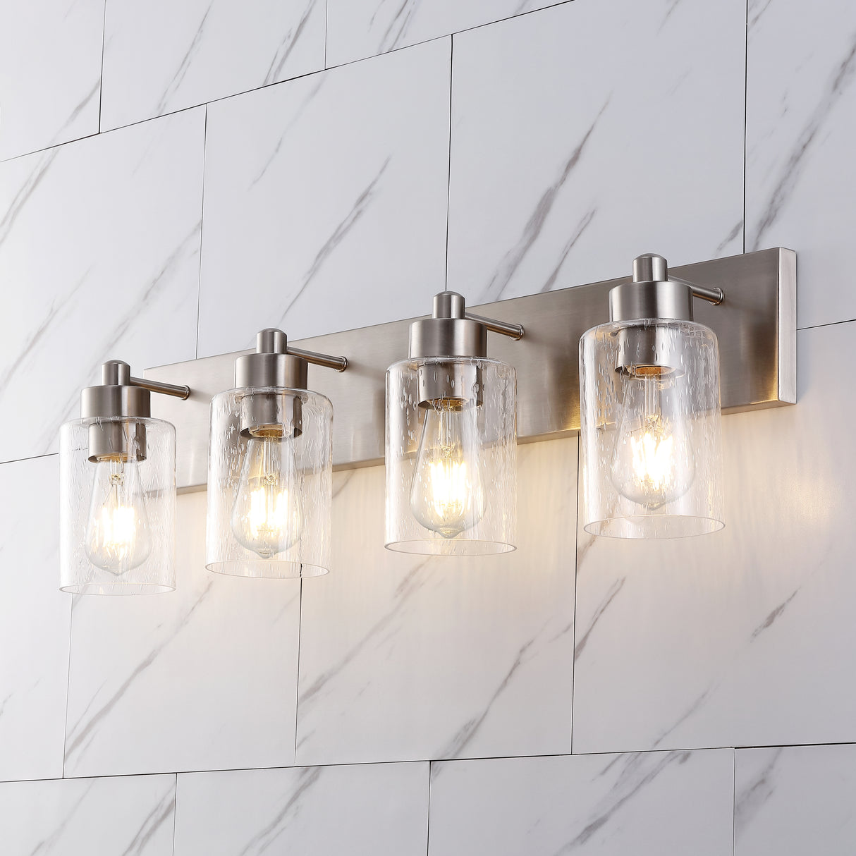 Irving-4-Light-Seeded-Glass/Iron-Modern-Contemporary-LED-Vanity-Light-Bathroom-Vanity-Lights