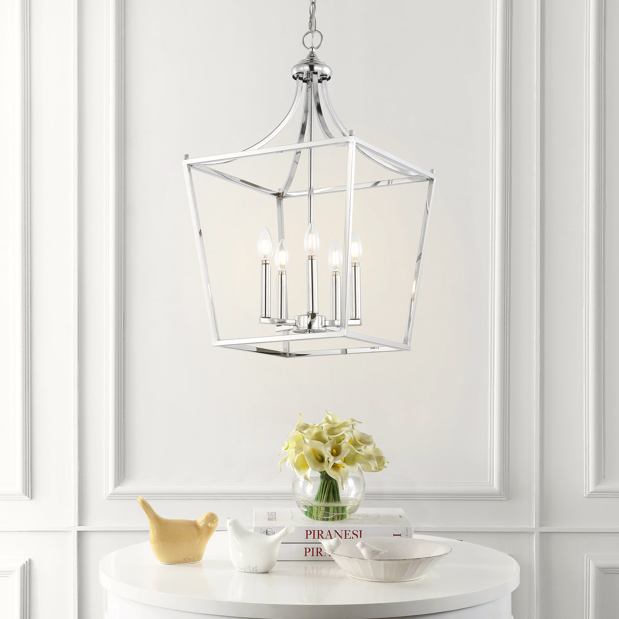 Camden 5-Light Iron Classic Midcentury Pendant Lantern