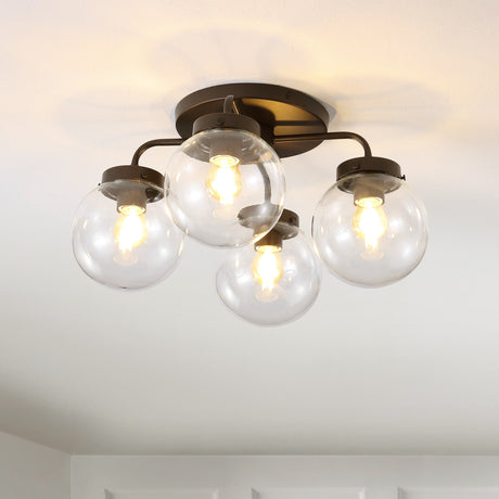 Piper-4-Light-Farmhouse-Rustic-Iron/Glass-LED-Semi-Flush-Mount-Flush-Mounts
