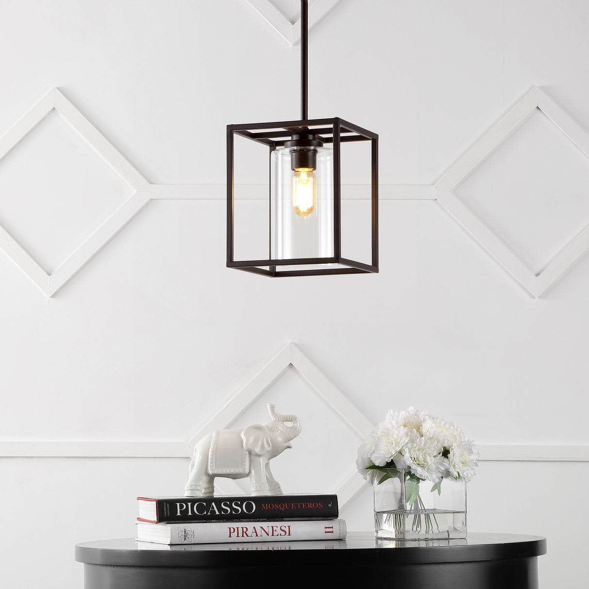 Quinn-1-Light-Industrial-Farmhouse-Iron/Glass-LED-Pendant-Pendants