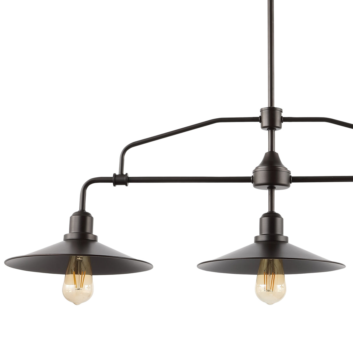 Nathan 3-Light Industrial Farmhouse Iron Linear LED Pendant