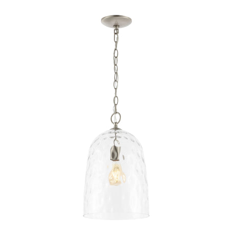 Matilda-1-Light-Industrial-Designer-Iron/Dimple-Glass-Dome-LED-Pendant-Pendants