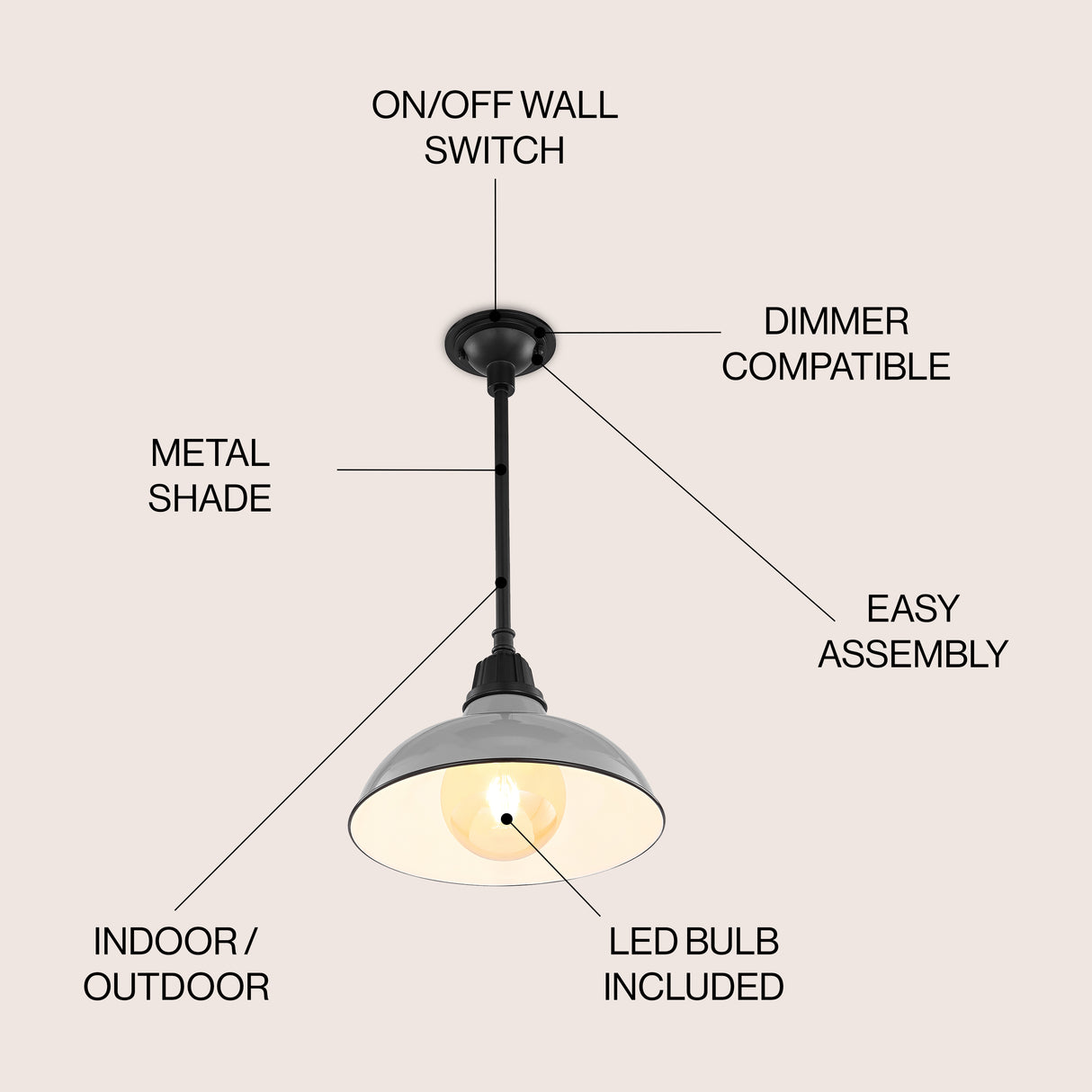 Jasper-1-Light-Farmhouse-Industrial-Indoor/Outdoor-Iron-LED-Pendant-Pendants