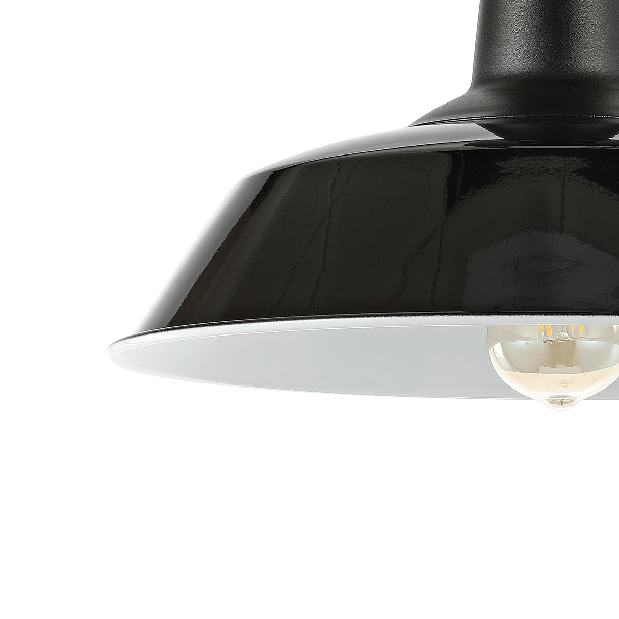 Camila 1-Light Classic Industrial Indoor/Outdoor Iron LED Semi Flush Mount