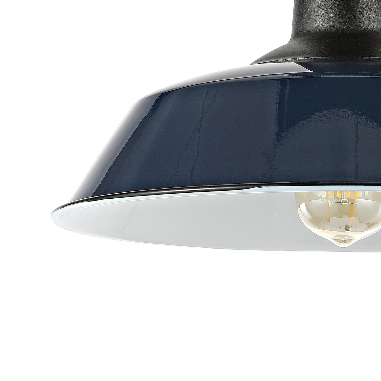 Camila 1-Light Classic Industrial Indoor/Outdoor Iron LED Semi Flush Mount