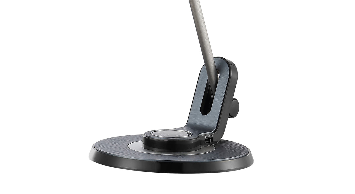 Dixon Aluminum Contemporary Minimalist Adjustable Dimmable USB Charging LED Task Lamp