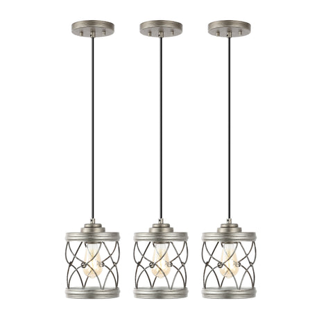 Marelle-1-Light-Farmhouse-Industrial-Iron-Filigree-Caged-Jar-LED-Pendant-Pendants