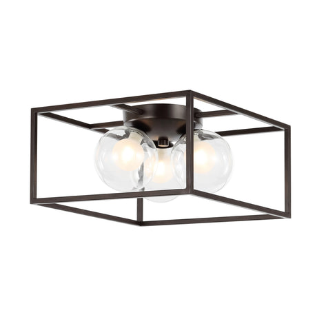 Kyle-3-Light-Modern-Farmhouse-Metal/Iron-Open-Caged-LED-Flush-Mount-Flush-Mounts