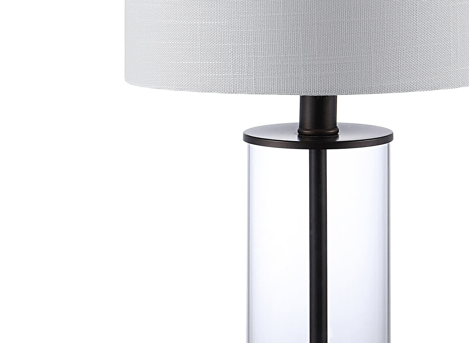 Abner glass modern contemporary usb charging led table lamp