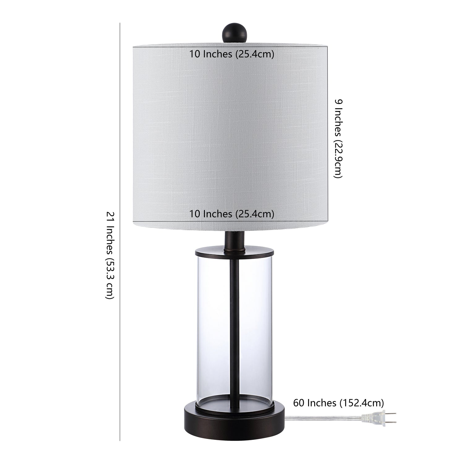 Abner glass modern contemporary usb charging led table lamp