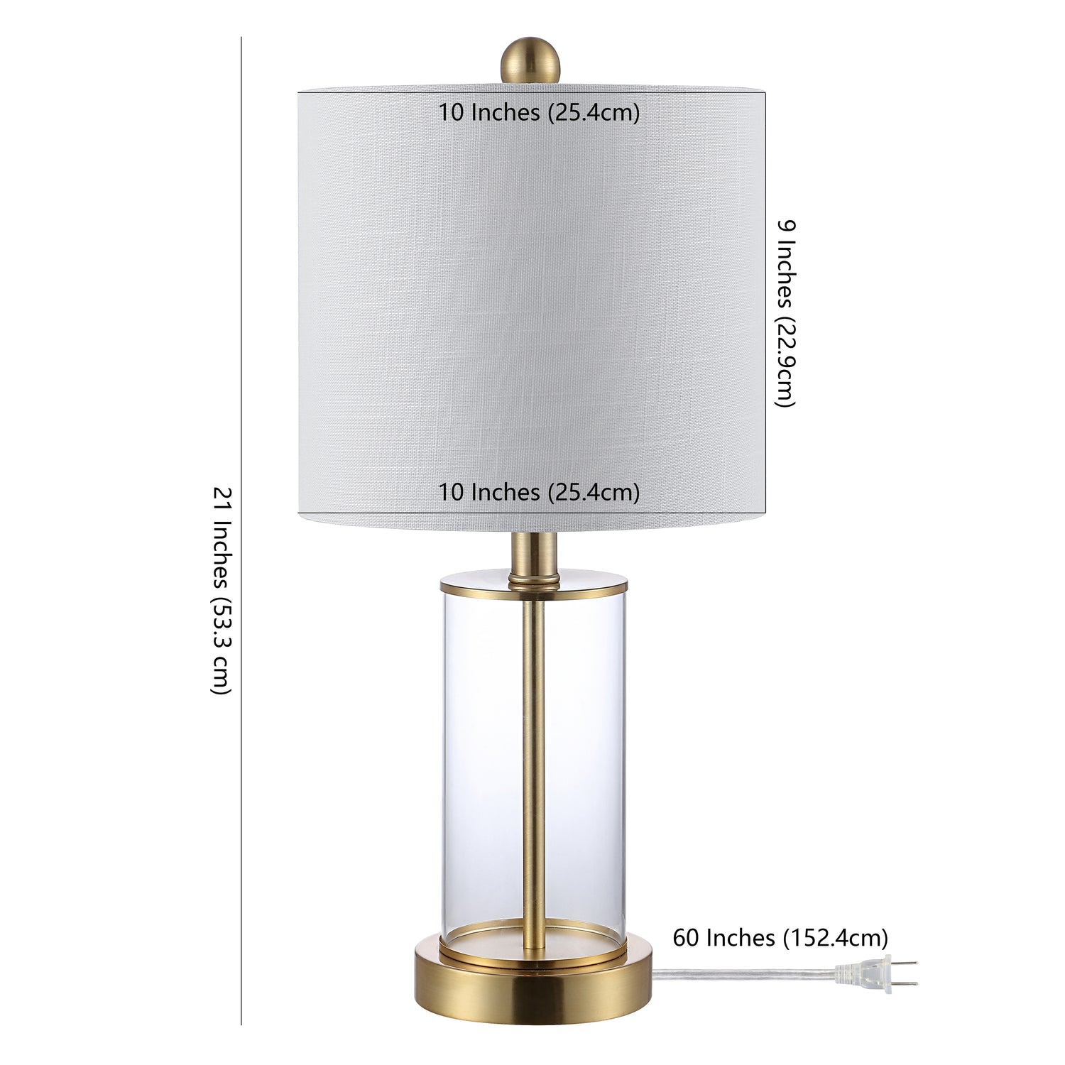 Abner glass modern contemporary usb charging led table lamp