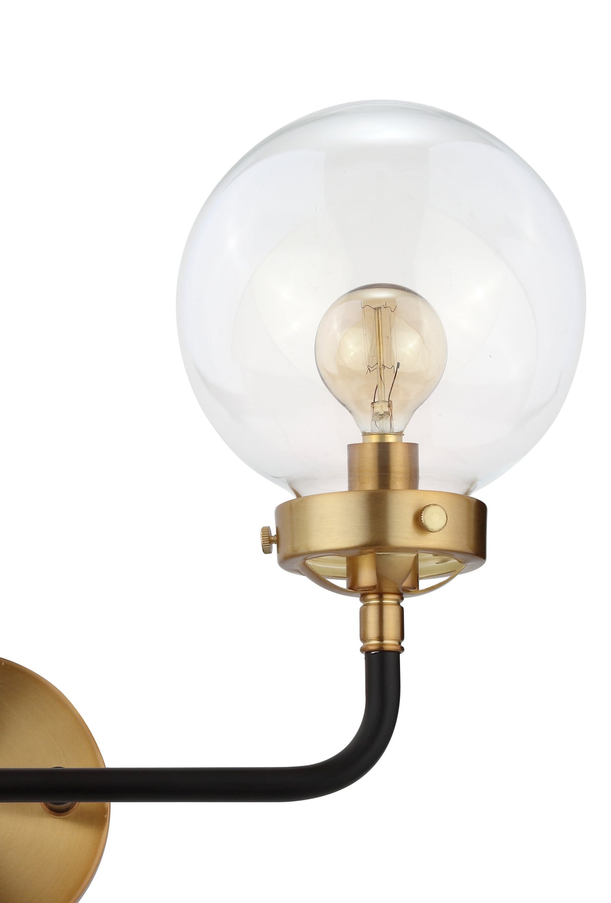 Caleb 2-Light Contemporary Transitional Iron/Glass LED Vanity Light