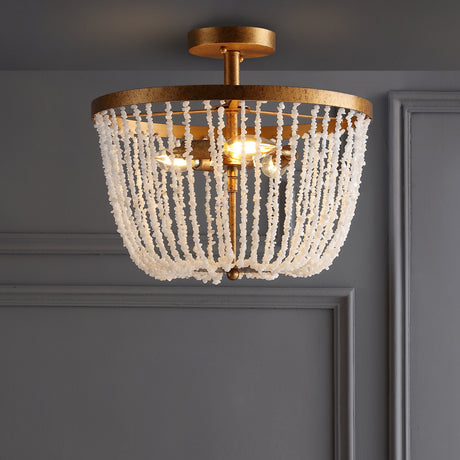 Georgian-Stone/Metal-LED-Flush-Mount-Flush-Mounts