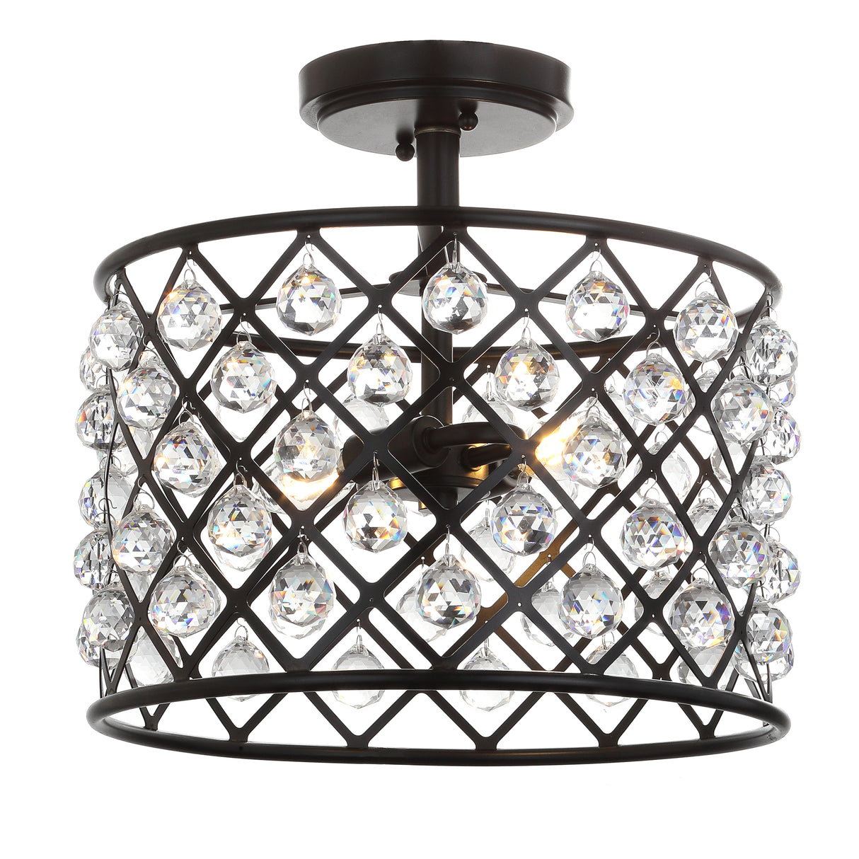 Gabrielle-Crystal/Metal-LED-Semi-Flush-Mount-Flush-Mounts