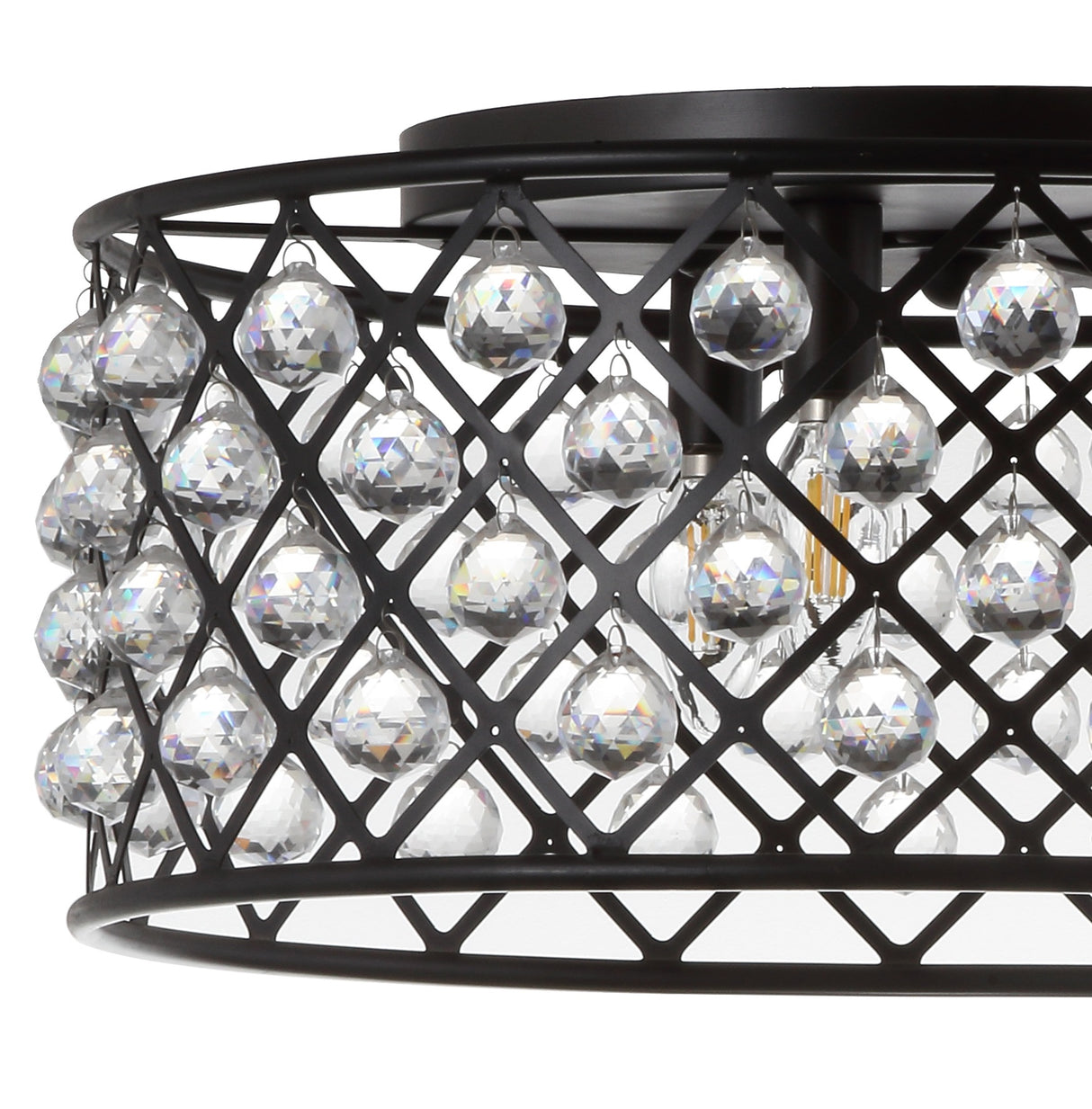 Gabrielle Metal/Crystal LED Flush Mount Ceiling Light