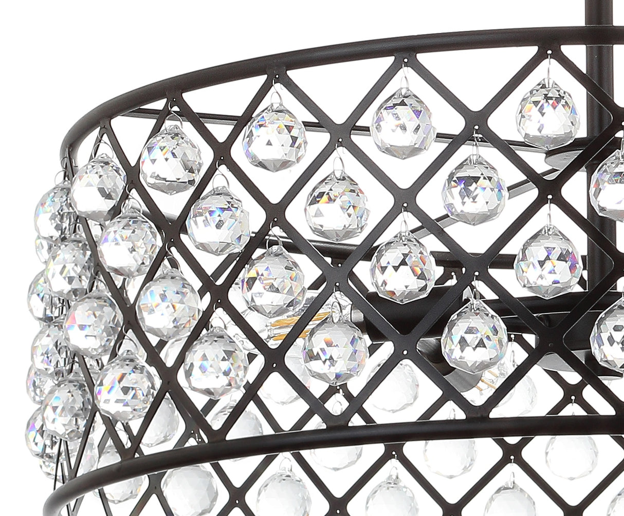 Gabrielle Crystal/Metal LED Pendant