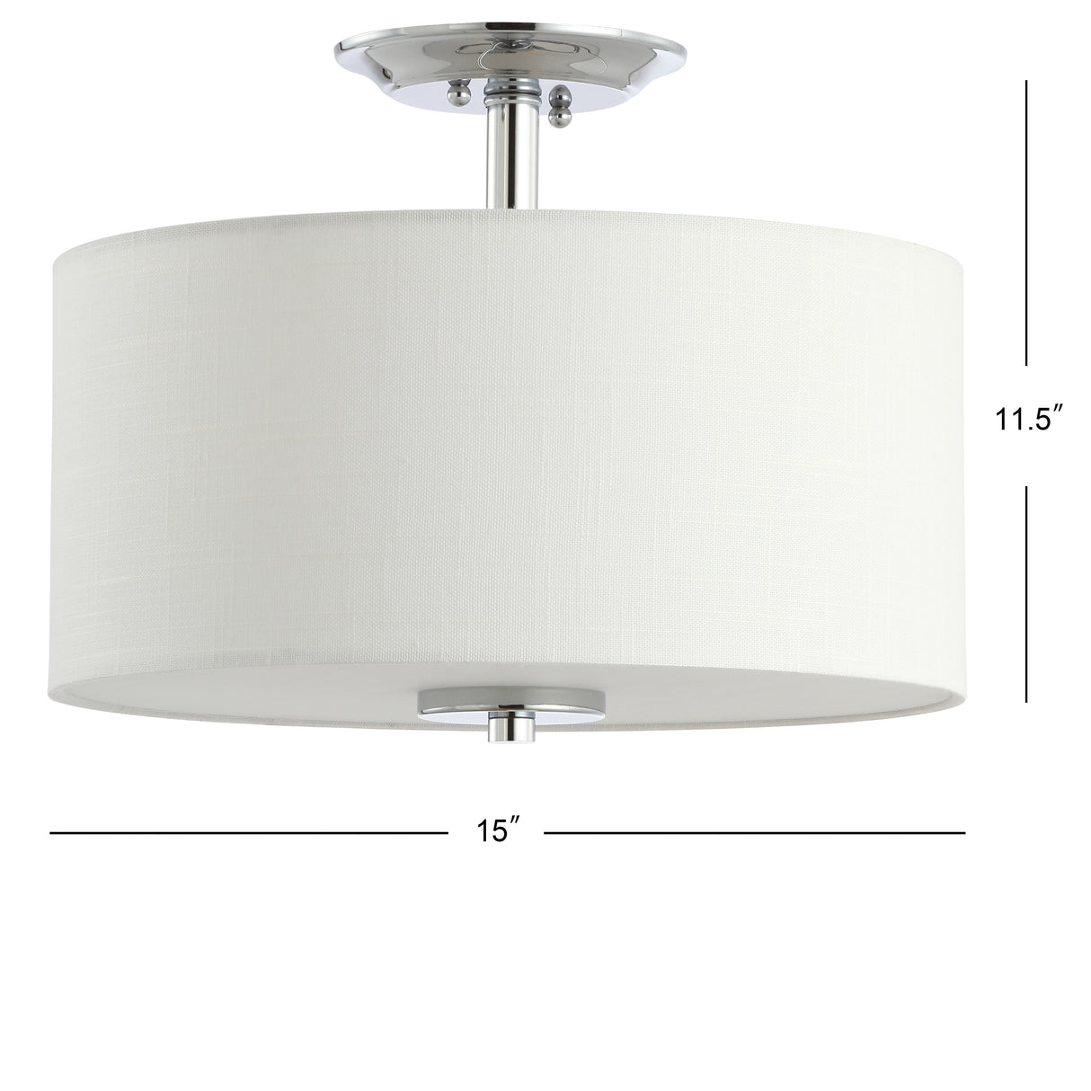 Marc Metal/Linen LED Semi-Flush Mount