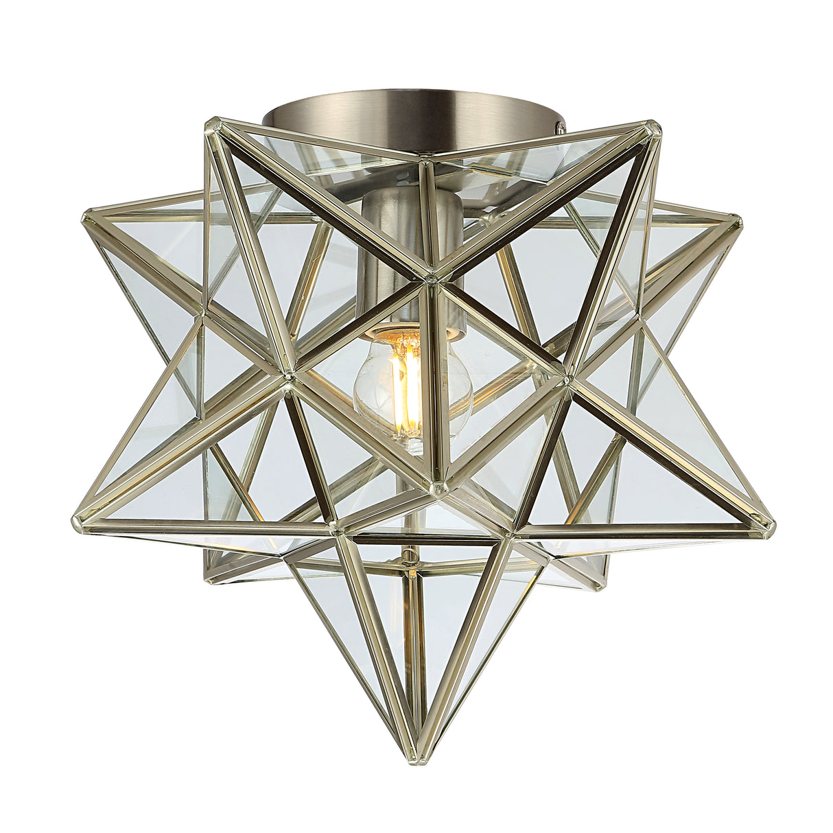 Stella-Moravian-Star-Metal/Glass-LED-Flush-Mount-Flush-Mounts