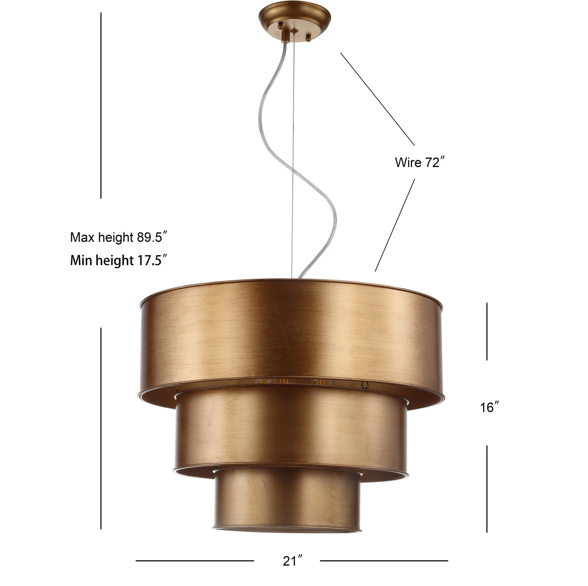 Lynn 3-Tier Metal LED Pendant