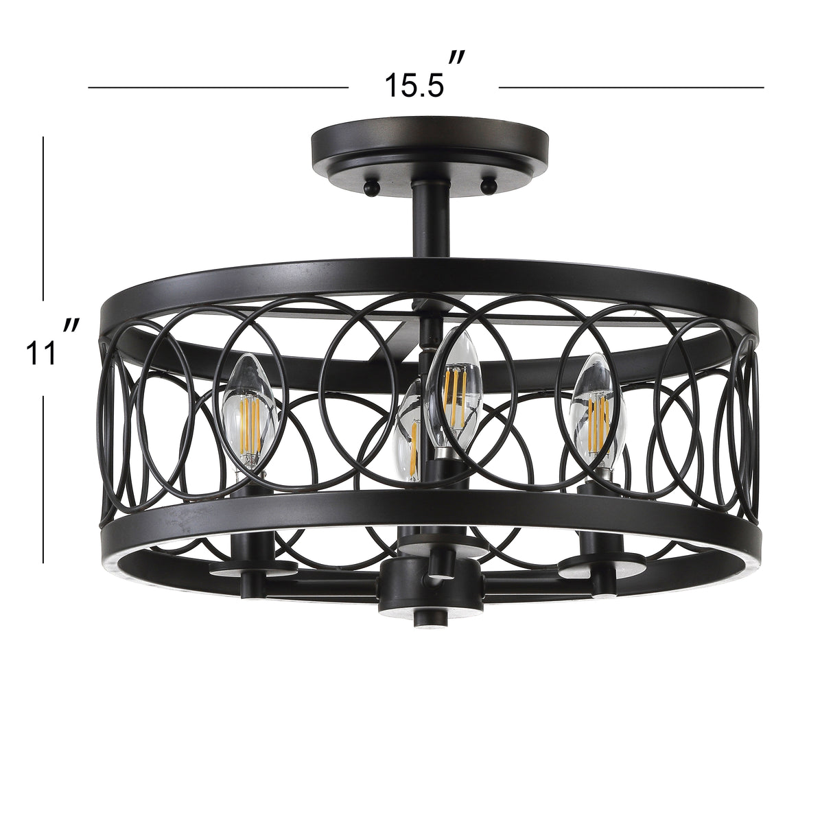 Sylvain Metal LED Semi-Flush Mount