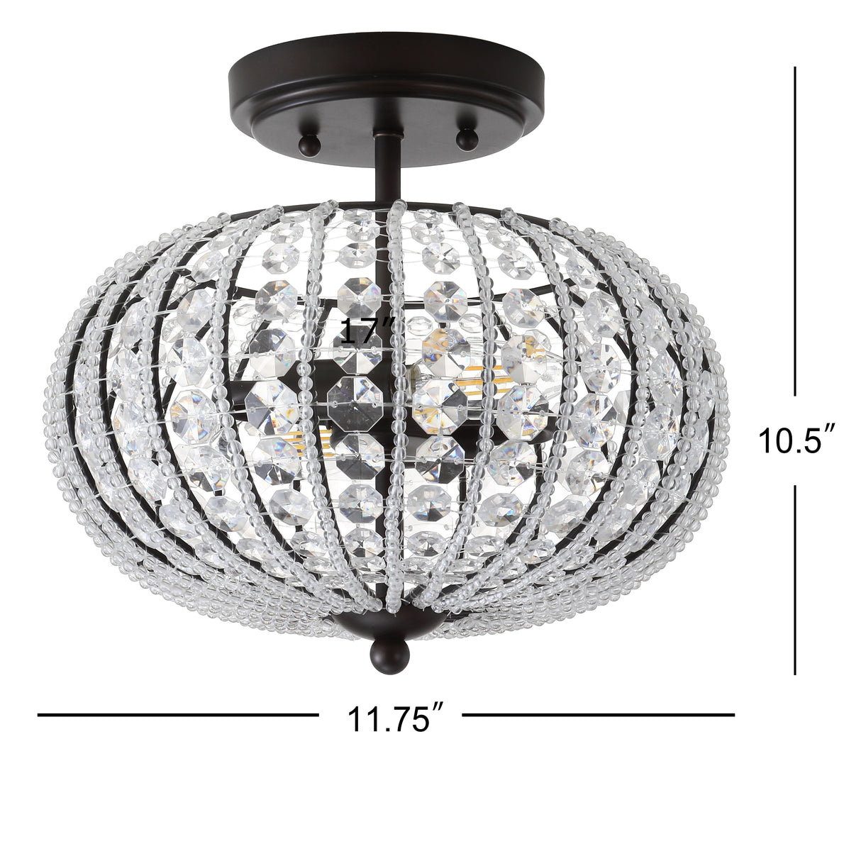 Catalina Metal /Acrylic LED Semi-Flush Mount