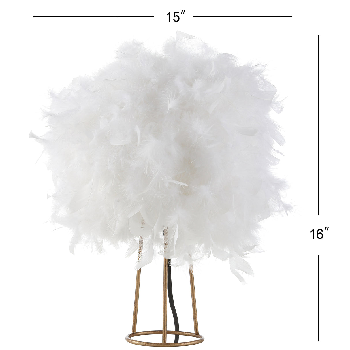 Stork Feather Metal LED Table Lamp