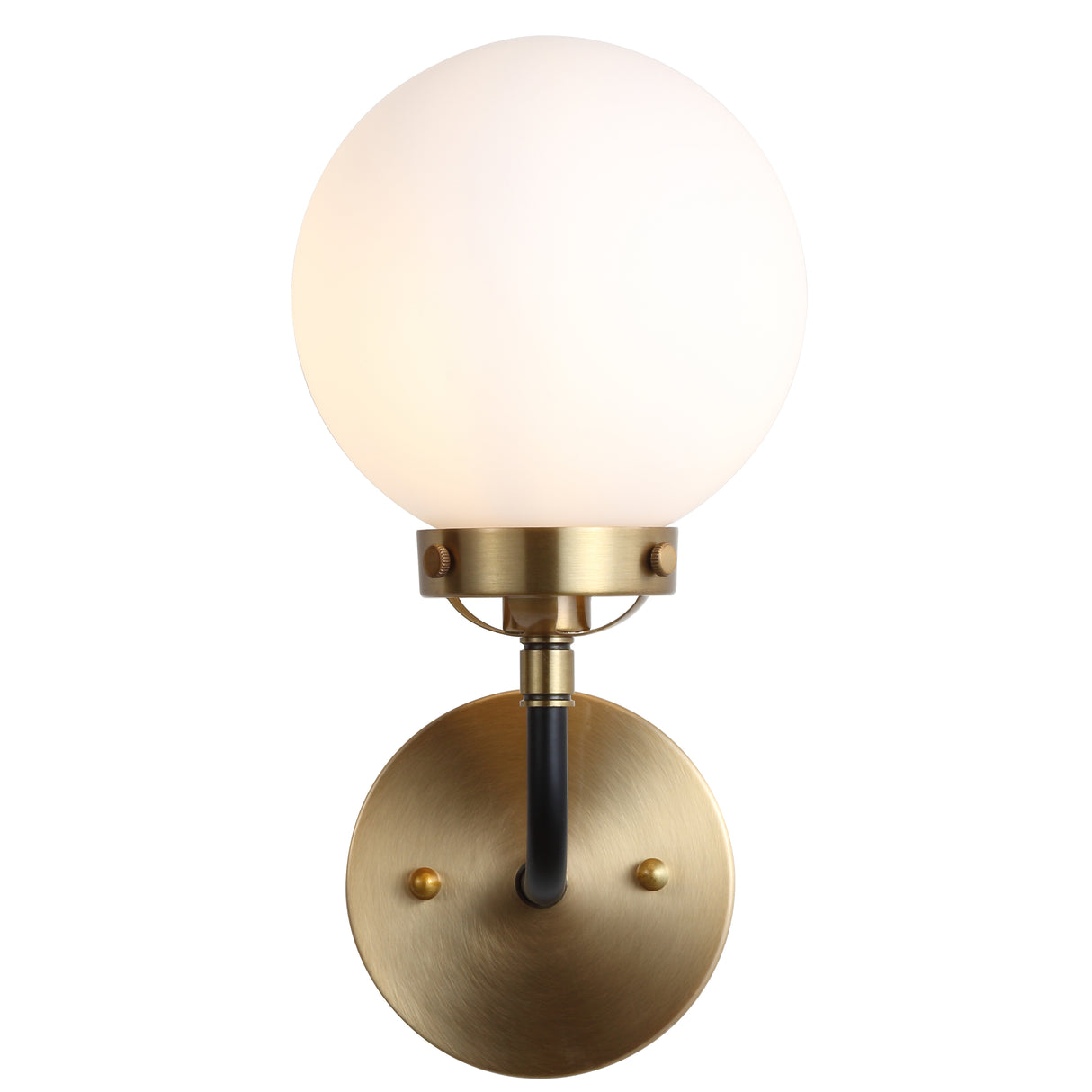 Caleb 1-Light Contemporary Transitional Iron/Glass LED Vanity Light