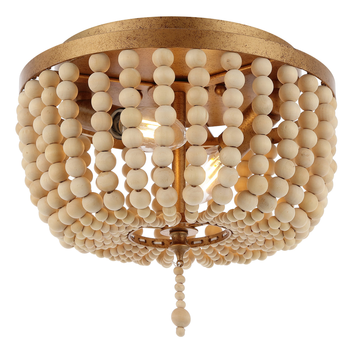 Allison-2-Light-Shabby-Chic-Farmhouse-Wood-Beaded/Metal-LED-Flush-Mount-Flush-Mounts