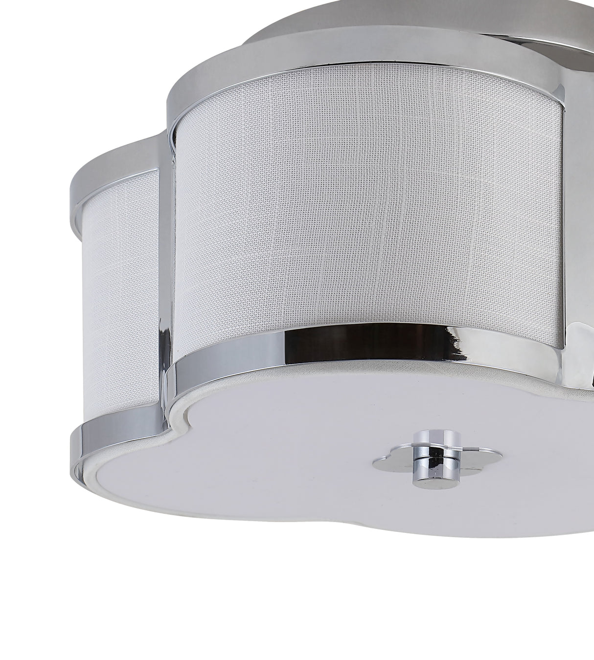 Quatrefoil Scalloped Shade Metal Classic Glam LED Flush Mount