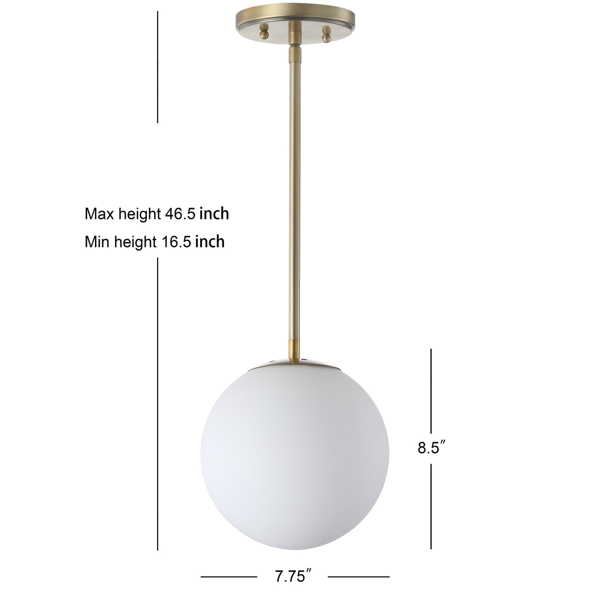 Bleecker Metal/Glass Globe LED Pendant