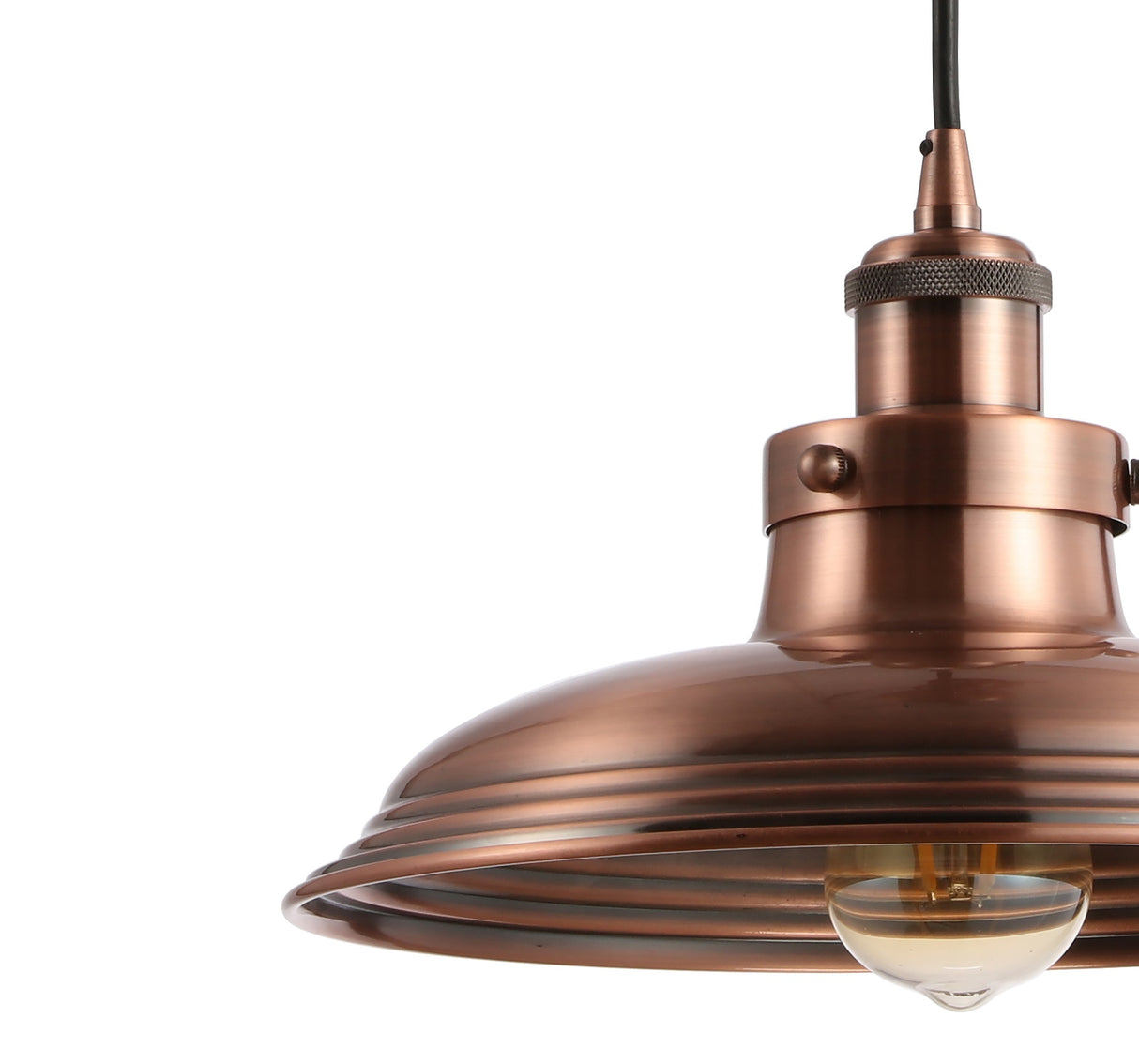 Bedford Adjustable Iron Industrial Rustic LED Pendant