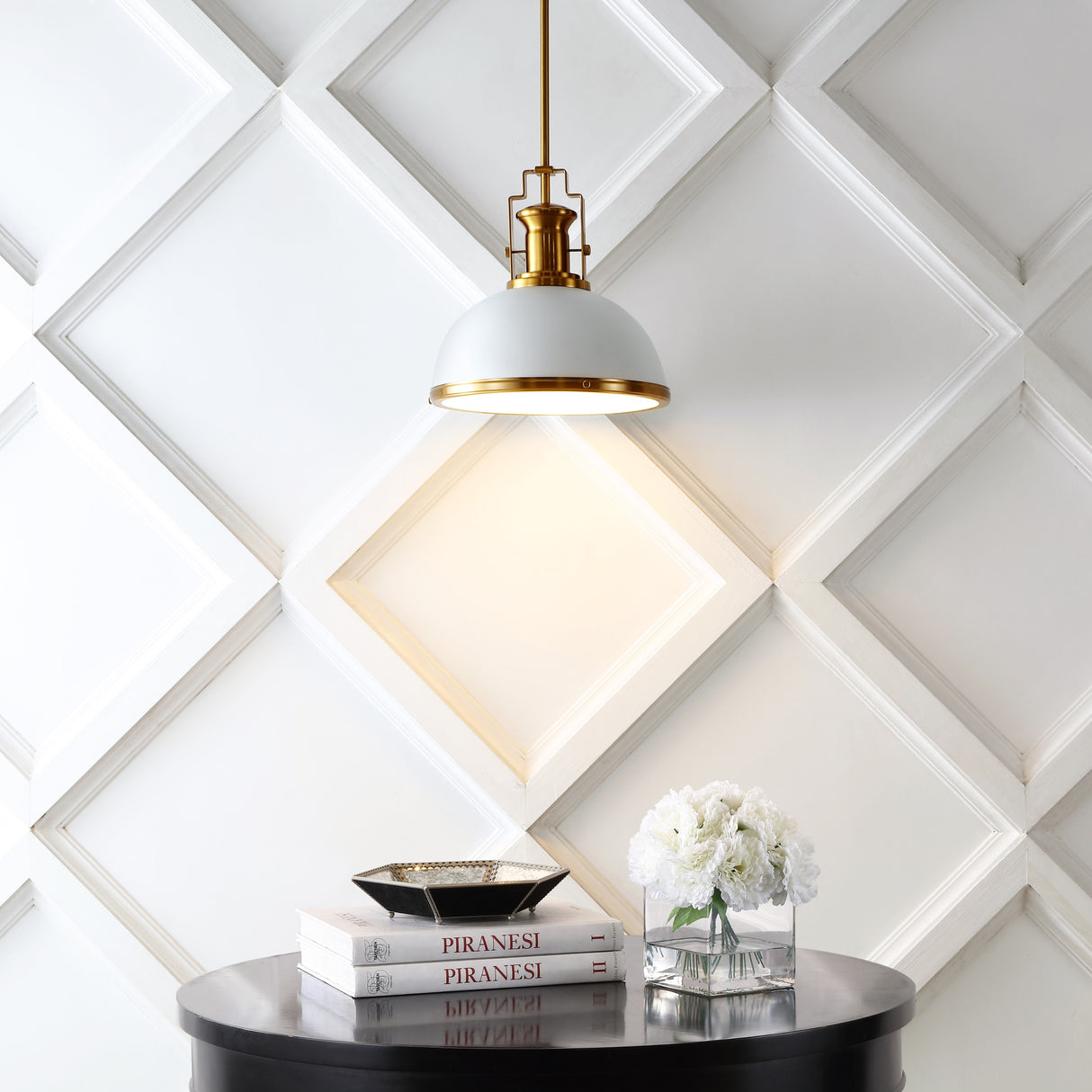 Homer 1-Light Modern Industrial Iron LED Dome Pendant