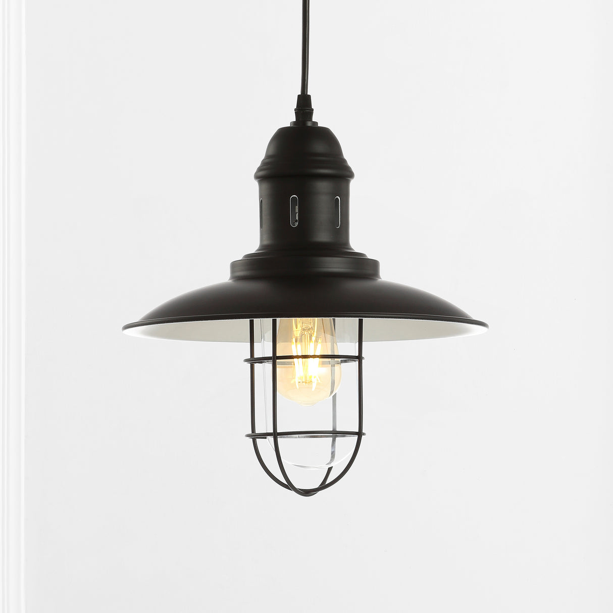 Deere Adjustable Iron/Glass Cage Light LED Pendant