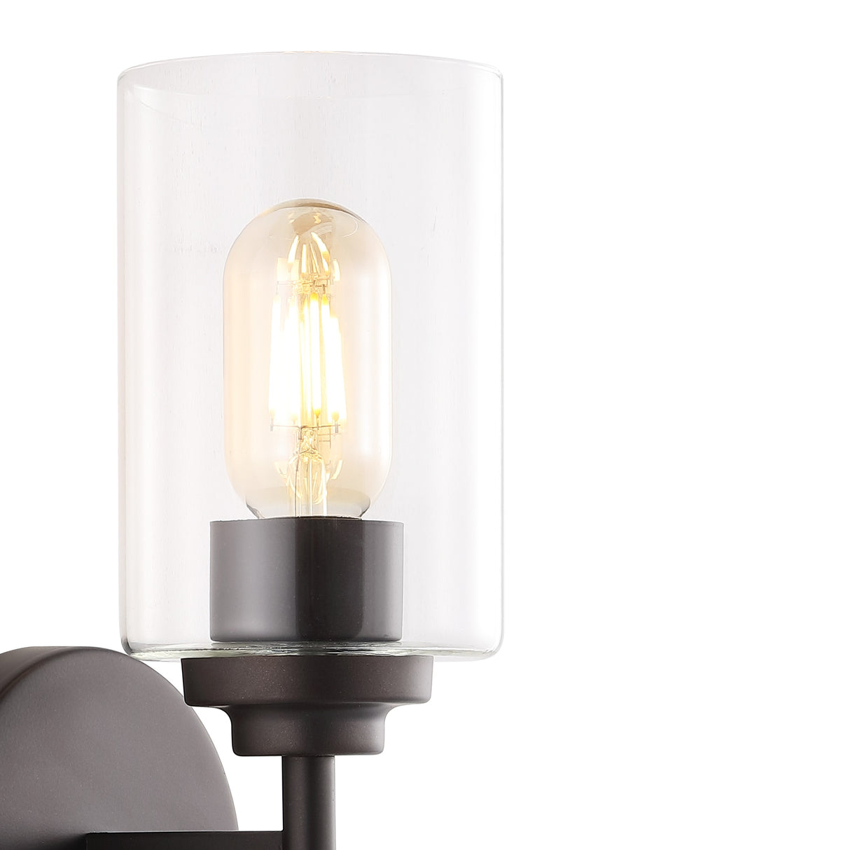 Giles 2-Light Farmhouse Industrial Iron Cylinder LED Sconce
