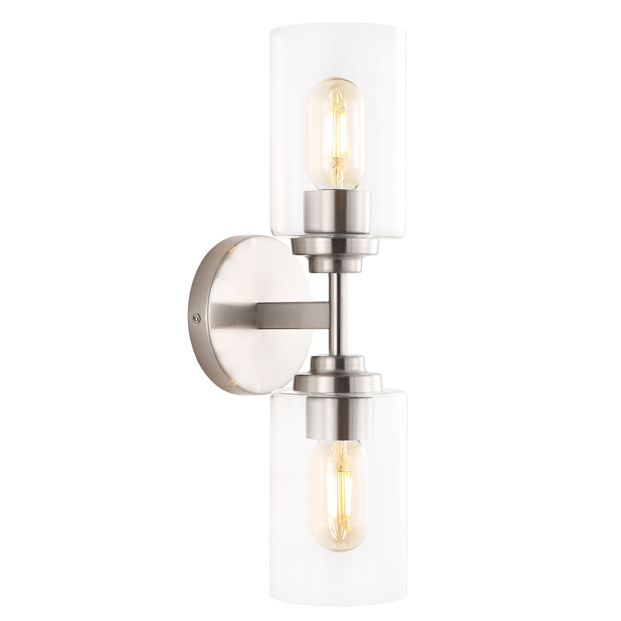 Giles 2-Light Farmhouse Industrial Iron Cylinder LED Sconce