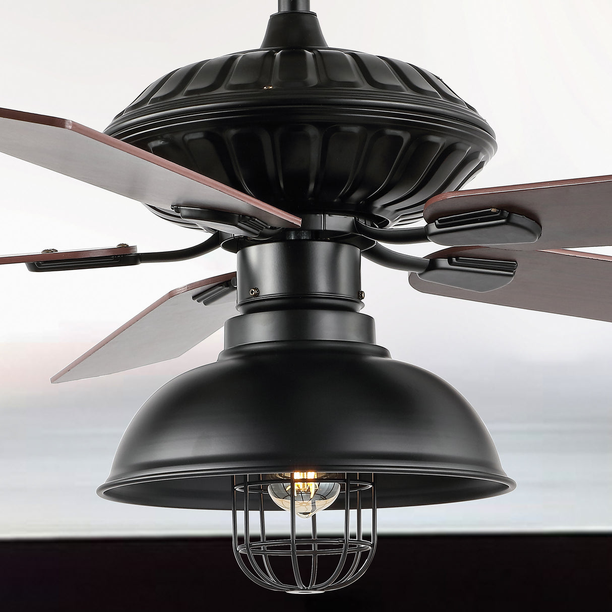 Ashton-1-Light-Farmhouse-Industrial-Iron-Dome-Shade-LED-Ceiling-Fan-With-Remote-Ceiling-Fans