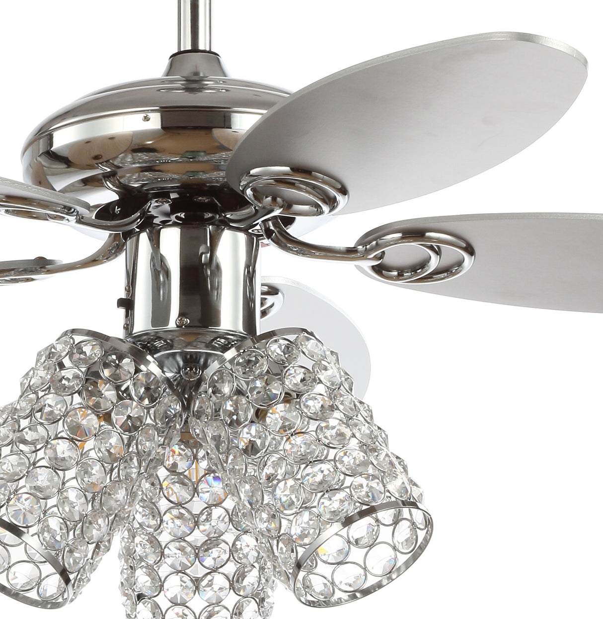 Kris 3-Light Crystal LED Ceiling Fan With Remote